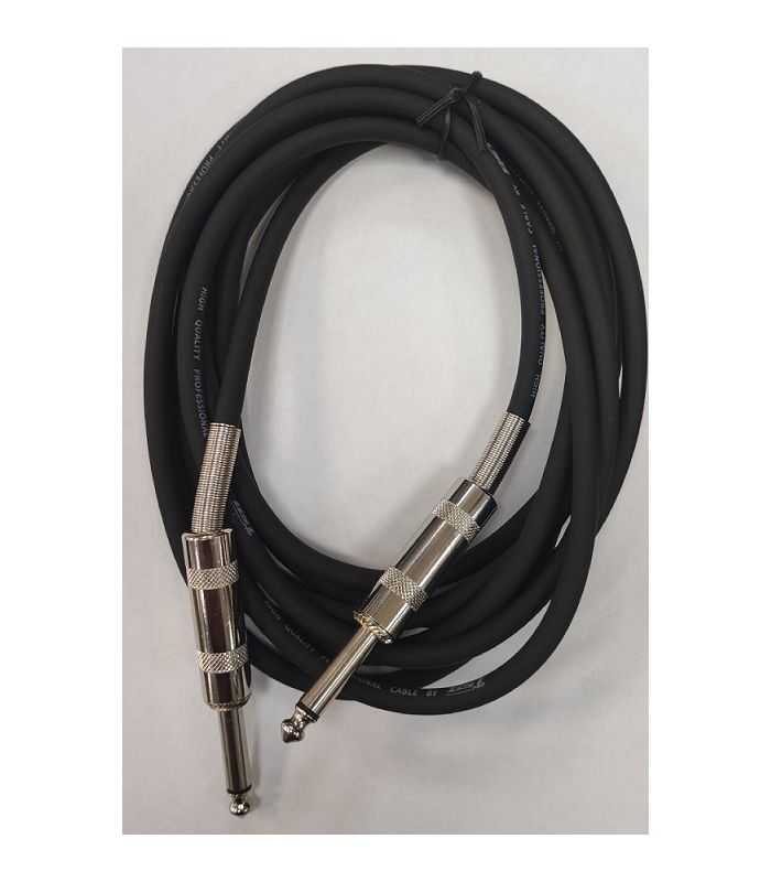 Cablu mono Jack 6.35 mm tata - Jack 6.35 mm tata 3m High Quality Professional by BST JACK/JACKM-3