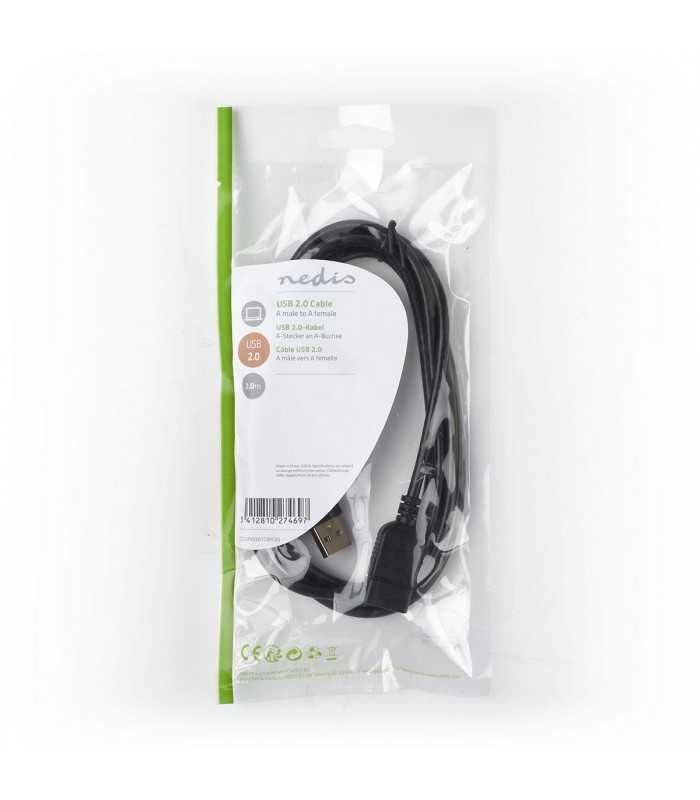 cablu nedis usb 20 a tata usb a mama 2m 2