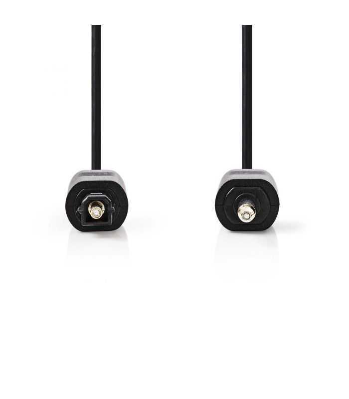 cablu optic nedis toslink tata mini optic 35 mm tata 2m negru 1