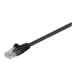 Cablu pach retea CAT5e UTP 2x RJ45 0.25m negru CCA neecranat Goobay