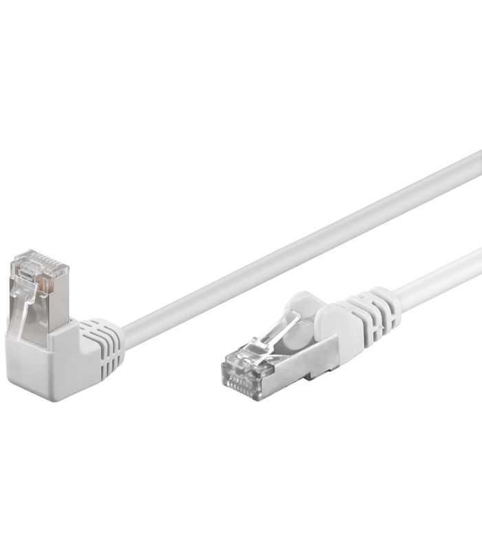 Cablu patch CAT5e FTP RJ45 90 in unghi - RJ45 drept 0.25m