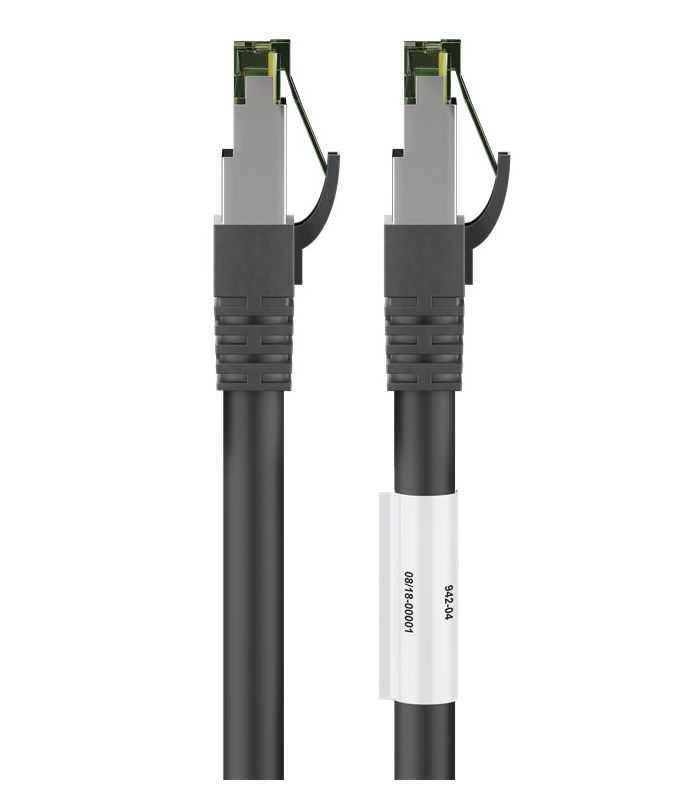 cablu patchcord cat81 sftp 025m pimf 2000mhz rj45 cupru negru goobay 1