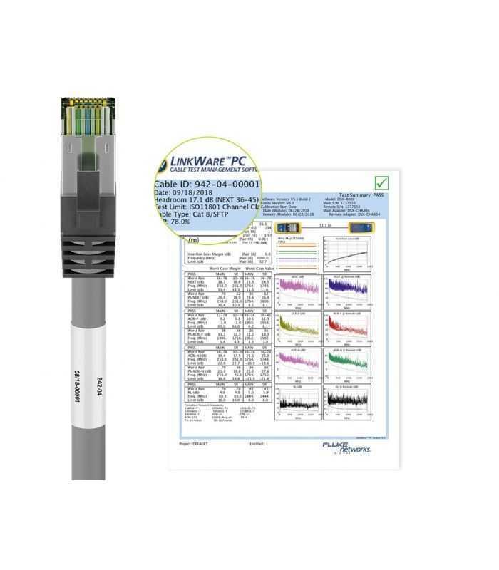 cablu patchcord cat81 sftp 3m alb pimf 2000mhz rj45 cupru goobay 2