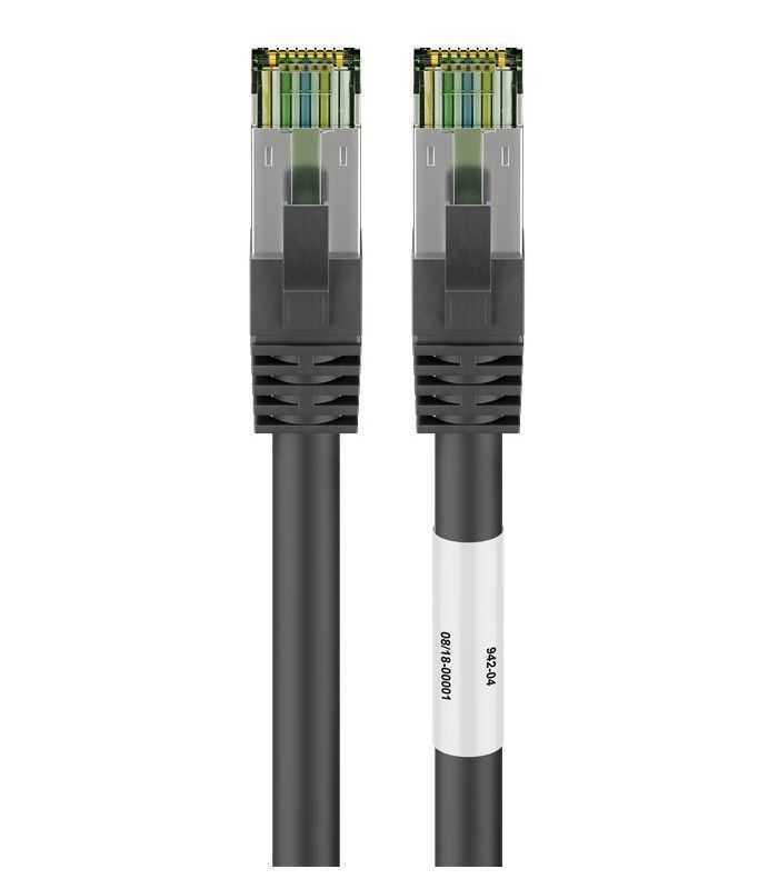 cablu patchcord cat81 sftp 3m pimf 2000mhz rj45 cupru negru goobay 5