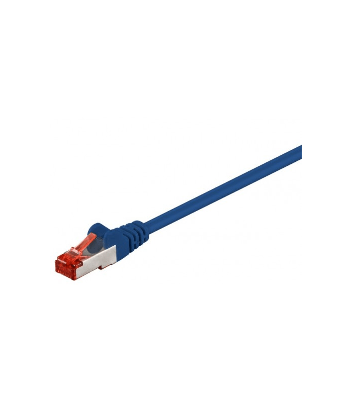 Cablu patchcord retea 3m CAT6e PiMF SSTP RJ45 x2 cupru ecranat albastru Goobay