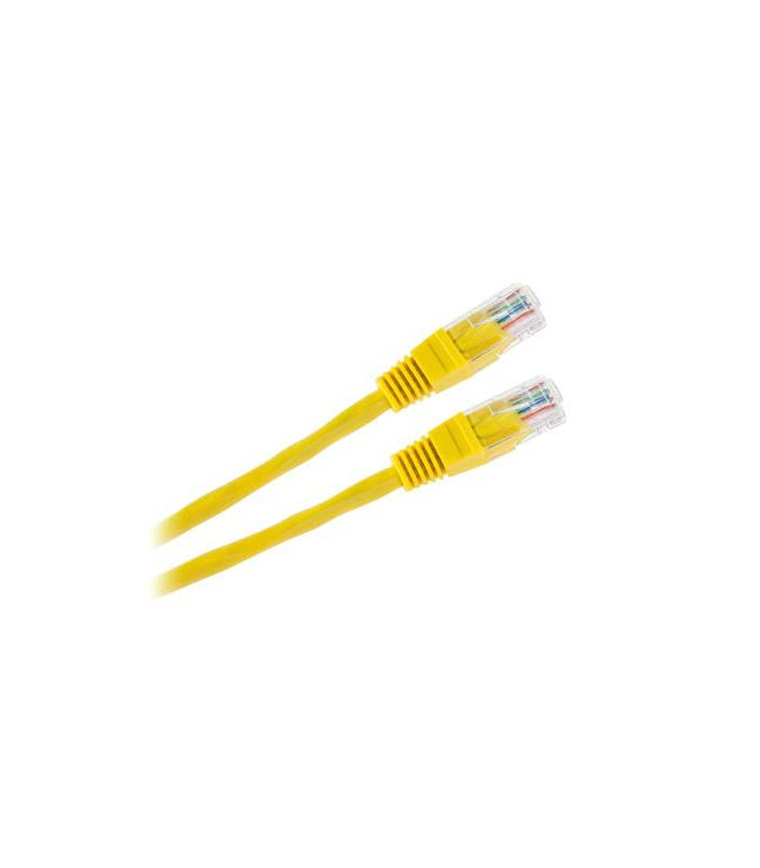 Cablu patchcord UTP galben 1m CCA Cabletech
