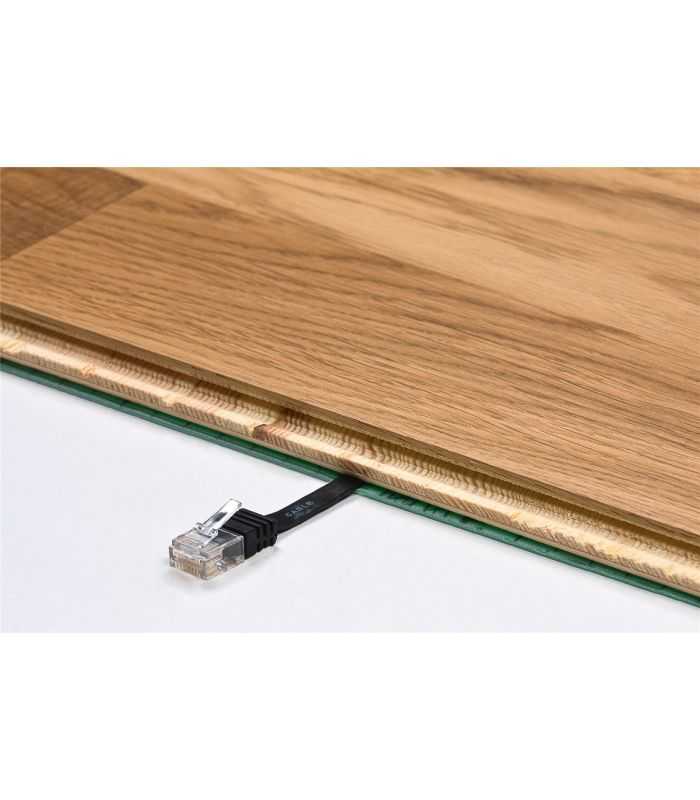 Cablu Plat Cat6 Ftp Rj45 Rj45 1m Cupru 250mhz Negru Goobay 94231