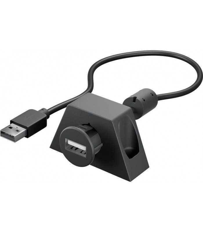 Cablu prelungitor 2m USB 2.0 Hi-Speed Cupru dublu ecranat cu montare pe birou Goobay