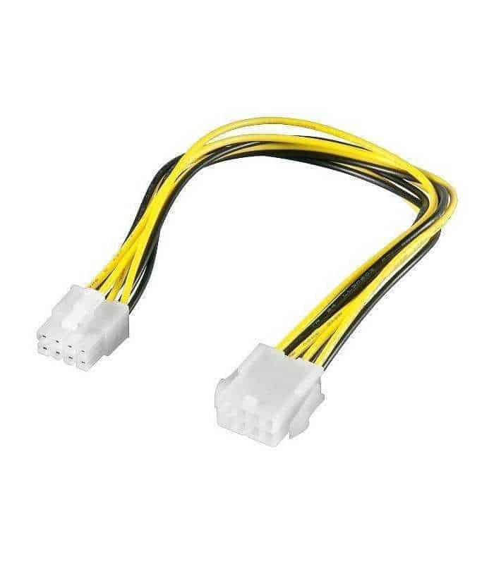 Cablu prelungitor alimentare P8 mama la P8 tata 28cm pt. placa de baza Goobay