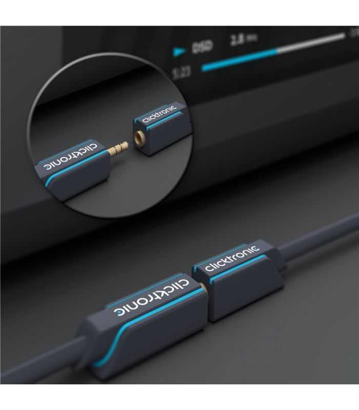 Cablu Prelungitor Audio Profesional Jack 35 Mm 3m Mama Tata Stereo Ofc Cupru Dublu Ecaranat Fara Oxigen Clicktronic 70488