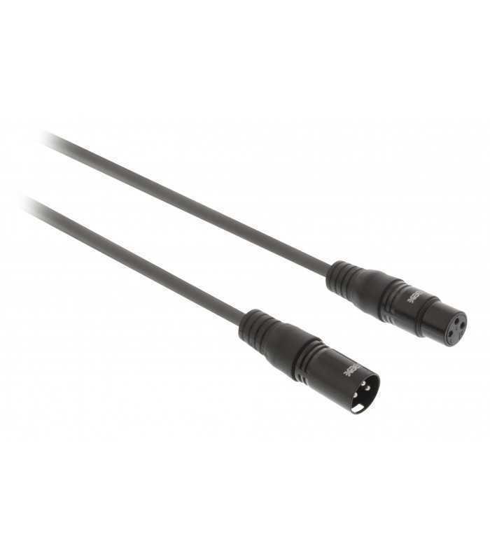 cablu prelungitor audio stereo xlr xlr 3 pini tata xlr 3 pini mama 05m gri sweex 1