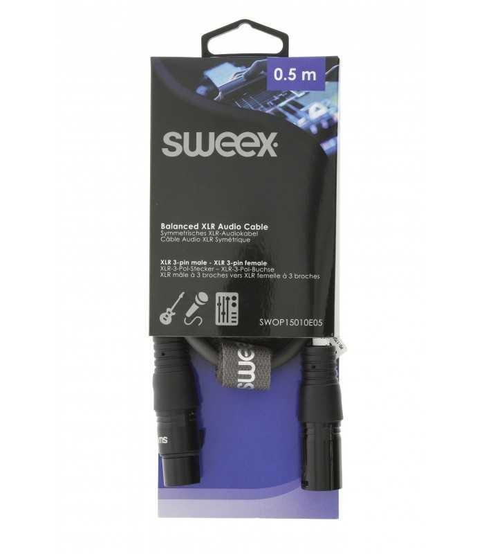 cablu prelungitor audio stereo xlr xlr 3 pini tata xlr 3 pini mama 05m gri sweex 2