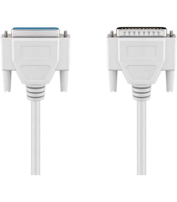 Cablu Prelungitor D Sub Ieee 1284 25 Pini Tata Mama 18m Gri Serial 1 1 Goobay 50541