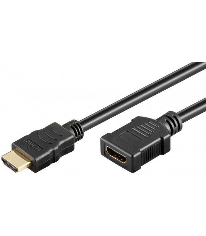 Cablu prelungitor HDMI 1.4v 1m mama-tata 4K Ultra HD 2160p 60Hz 3D Ethernet ARC Goobay