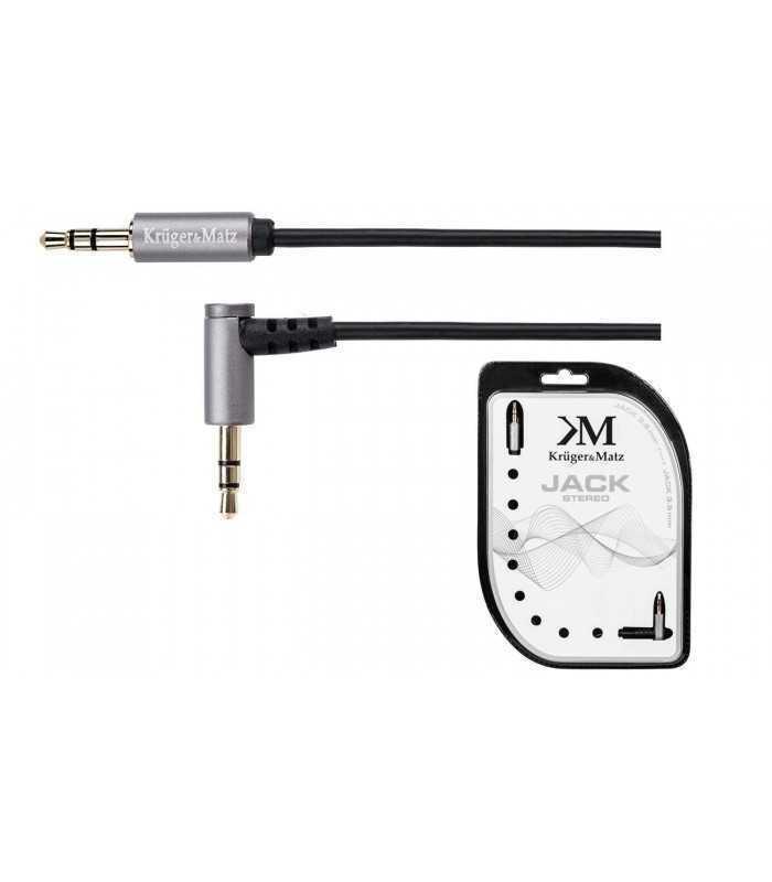 cablu prelungitor jack 35 mm la 35 90 grade 1m profesional krugermatz 1
