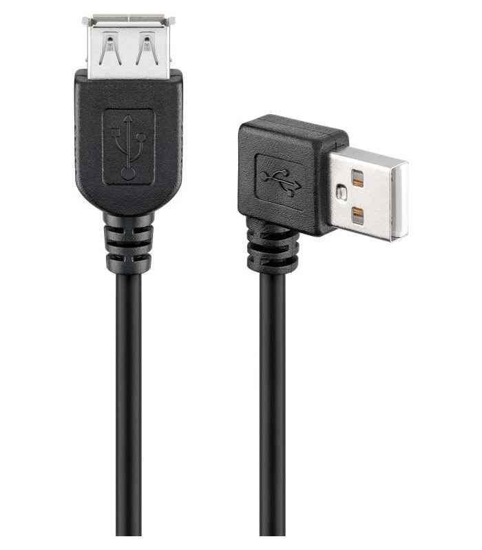 Cablu prelungitor USB 2.0 Hi-Speed A tata 90 - A mama drept 0.3m Goobay