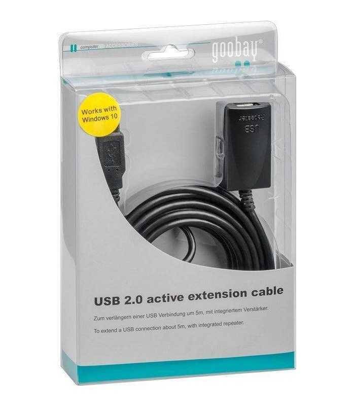 cablu prelungitor usb activ 5m usb 20 goobay 1