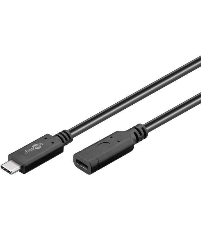 Cablu prelungitor USB-C 3.2 Generation 2 tata-mama 1m negru compatibil si pt. Thunderbolt 3 Goobay 61038 2 Cablu prelungitor USB-C 3.2 Generation 2 tata-mama 1m negru compatibil si pt. Thunderbolt 3 Goobay 61038