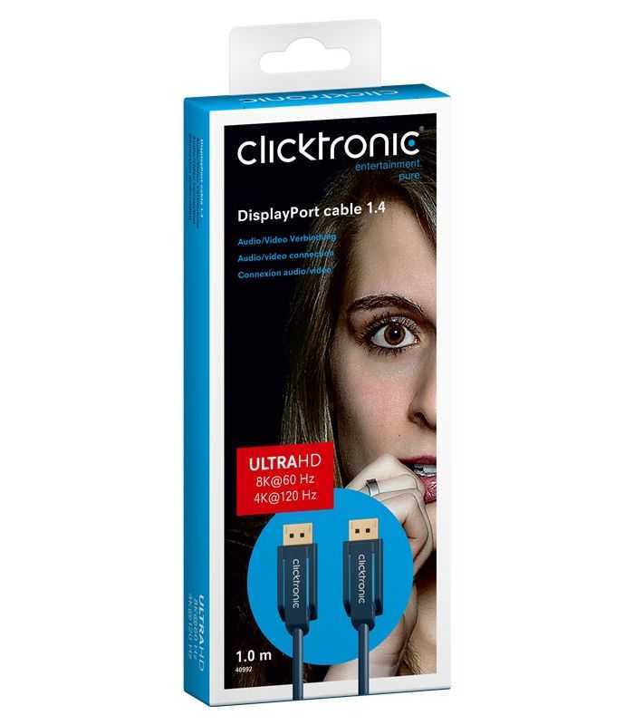 cablu profesional 1m displayport v14 4k 120hz 8k 60hz awg28 clicktronic 1