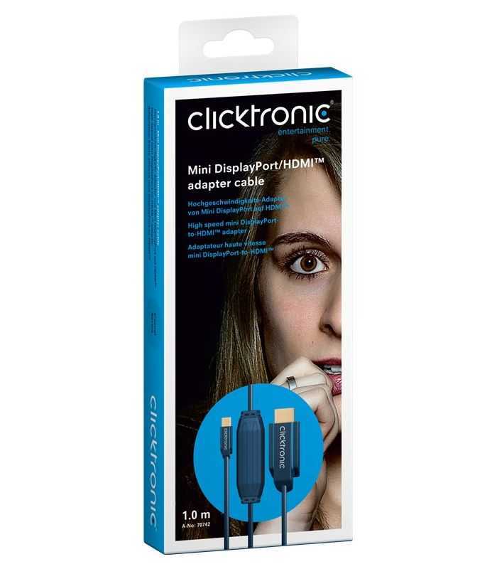 cablu profesional 1m mini displayport hdmi 1920x1200p apple macbook pro air ofc cupru awg32 clicktronic 1