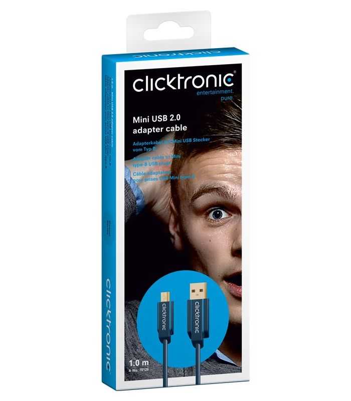 cablu profesional 1m mini usb 20 usb hi speed 480mbit s ofc cupru fara oxigen aurit clicktronic 1