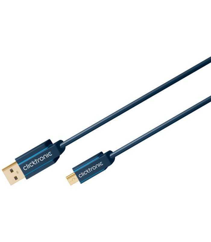 cablu profesional 1m mini usb 20 usb hi speed 480mbit s ofc cupru fara oxigen aurit clicktronic 3