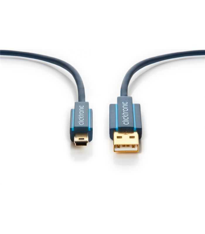 cablu profesional 1m mini usb 20 usb hi speed 480mbit s ofc cupru fara oxigen aurit clicktronic 4