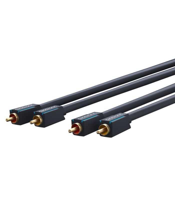 Cablu Profesional 2x Rca 2x Rca 3m Ofc Cupru Dublu Ecaranat Aurit Clicktronic 70380