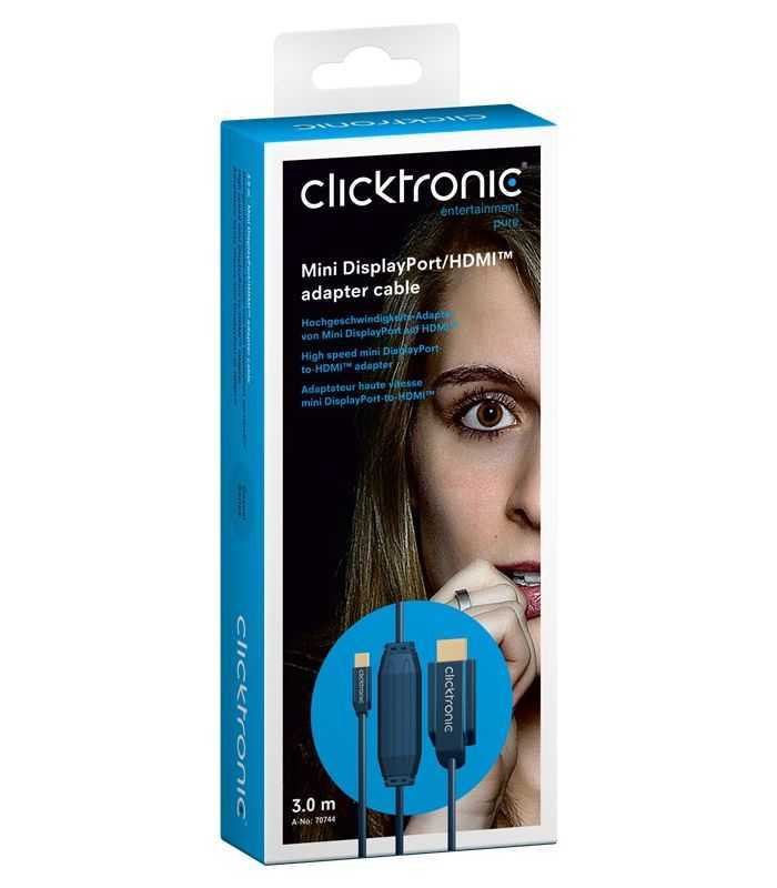 cablu profesional 3m mini displayport hdmi 1920x1200p apple macbook pro air ofc cupru awg32 clicktronic 1