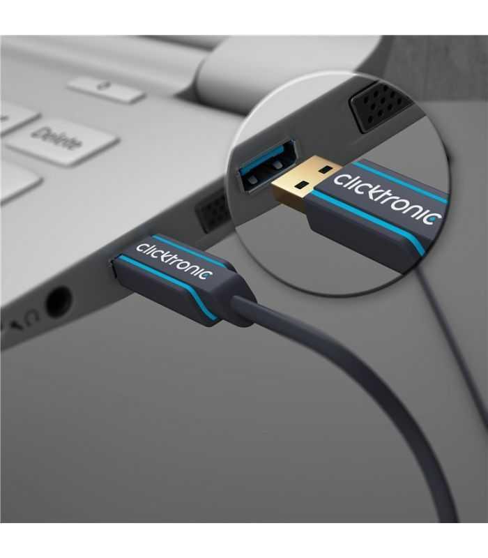 Cablu Profesional 3m Mini Usb 20 Usb Hi Speed 480mbit S Ofc Cupru Fara Oxigen Aurit Clicktronic 70128