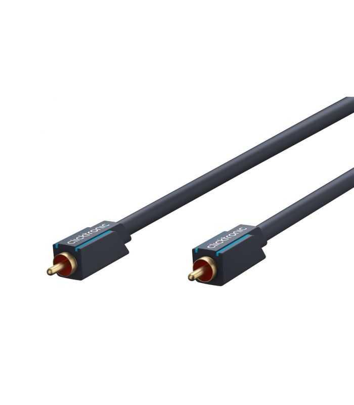 Cablu Profesional Clicktronic Audio 1x Rca 1m Tata Tata Aurit Ofc Cupru Coax 75 Ohm Dublu Ecranat 70443