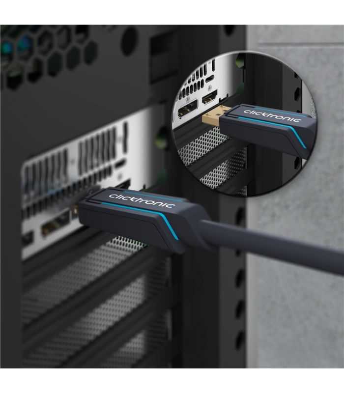 Cablu Profesional Clicktronic Displayport La Hdmi 10m Aurit V20 4k 60hz 102gbit S Awg26 44927