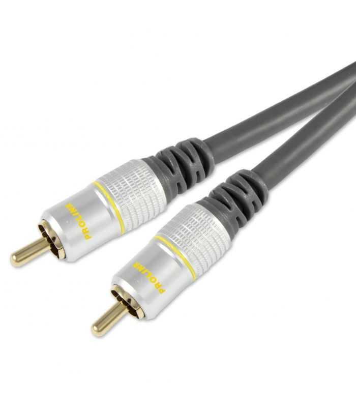 Cablu Rca Mufa Tata X1 Din Ambele Parti 05m Aurit Negru Prolink Tcv3010 05