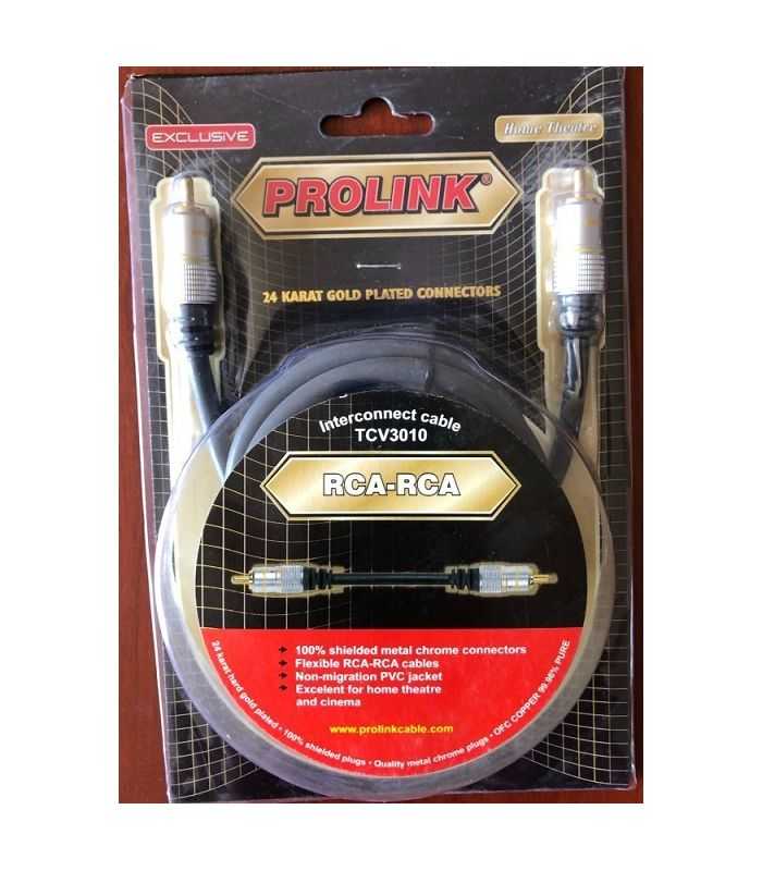 Cablu Rca Mufa Tata X1 Din Ambele Parti 12m Aurit Negru Prolink Tcv3010 12