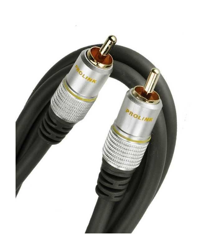 Cablu RCA mufa tata x1 din ambele parti 3m aurit negru PROLINK TCV3010-3.0