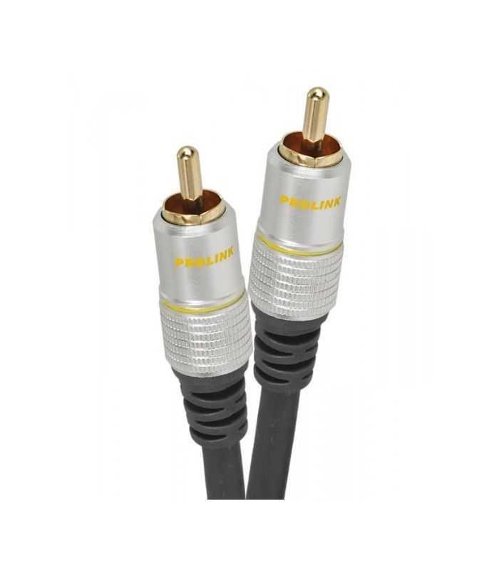 Cablu Rca Mufa Tata X1 Din Ambele Parti 5m Aurit Negru Prolink Tcv3010 50