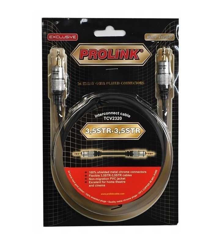 Cablu Rca Mufa Tata X1 Din Ambele Parti 5m Aurit Negru Prolink Tcv3010 50