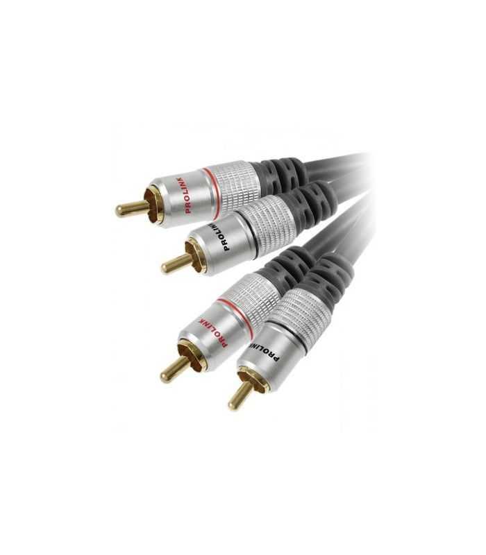 Cablu Rca Mufa Tata X2 Din Ambele Parti 12m Negru Prolink Tcv4270 12