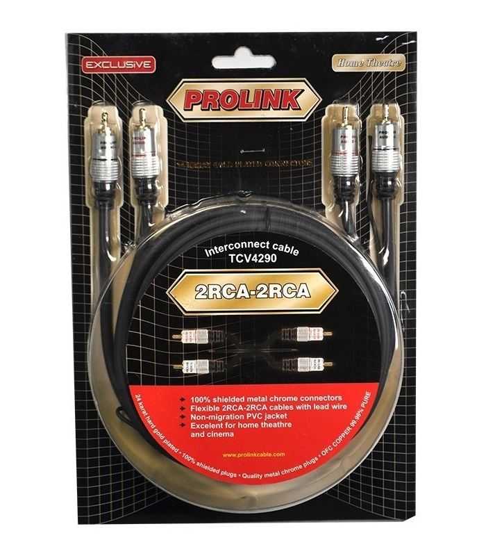 Cablu Rca Mufa Tata X2 Din Ambele Parti 3m Negru Prolink Tcv4270 30