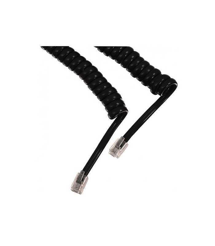 Cablu receptor telefon fix spiralat 2m RJ10 4P4C CCS negru Well