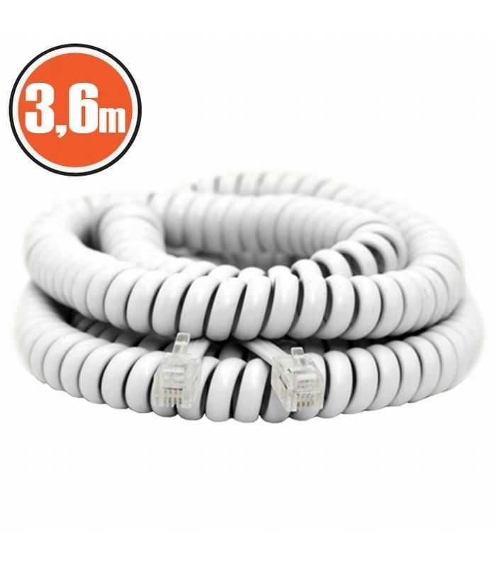 Cablu Receptor Telefon Spiralat 4p 4c 36m Alb Rj10 Cca