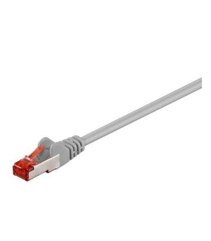 Cablu retea PiMF CAT6e SFTP 0.5m 2x RJ45 cupru ecranat gri Goobay