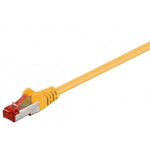 Cablu retea PiMF SFTP CAT6 cupru 2m patchcord galben 2x RJ45 Goobay