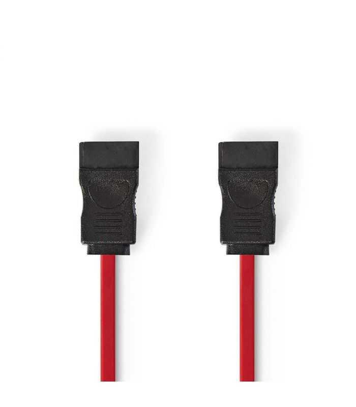 Cablu SATA 3Gb/s date 7-pin mama-mama 0.5 m rosu Nedis