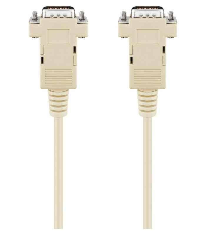 cablu serial rs232 db9 tata la db9 tata 2m goobay 1