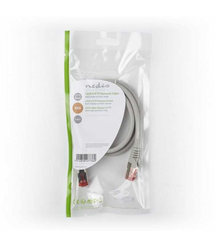 cablu sftp cat6 1m rj45 tata rj45 tata gri nedis 2