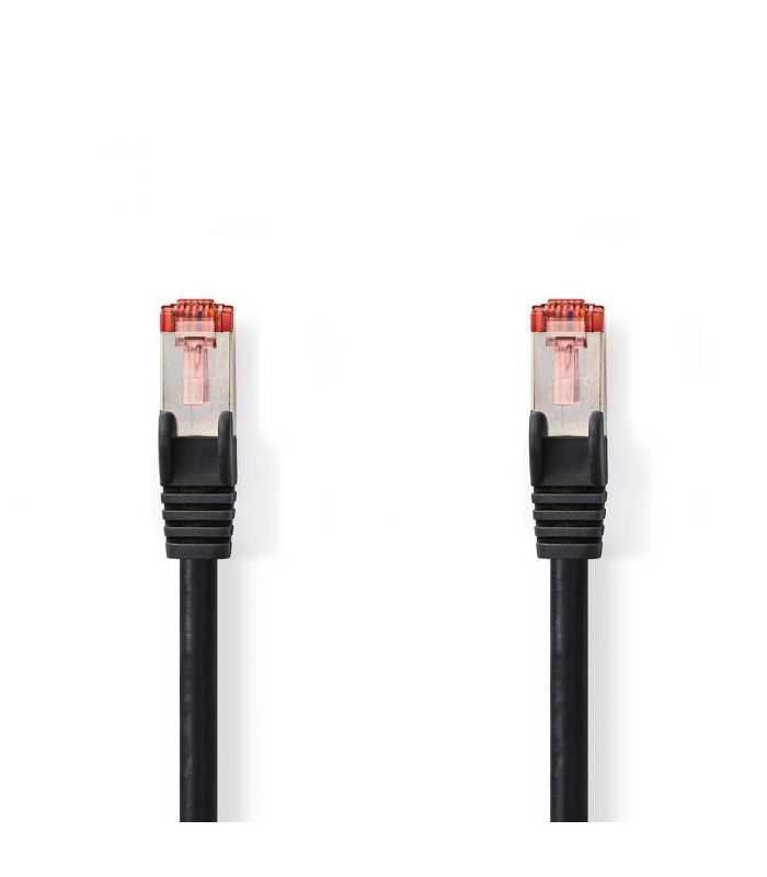 Cablu SFTP Cat6 30m negru RJ45 tata - RJ45 tata Nedis
