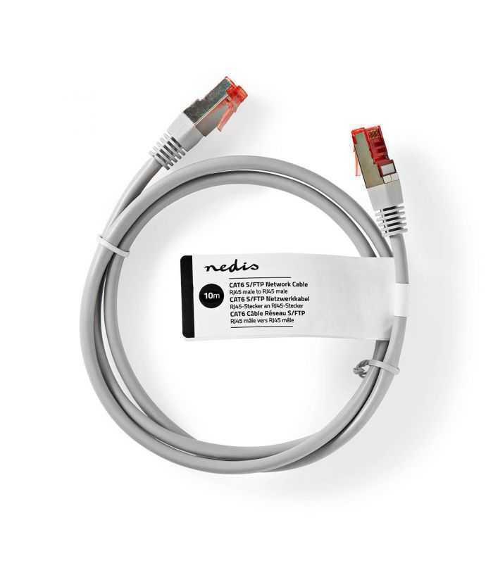 cablu sftp nedis cat6 patch cord 10m gri 2