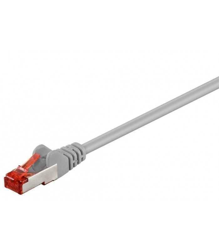 Cablu SFTP PiMF CAT6 0.15m 2x RJ45 cupru ecranat gri Goobay