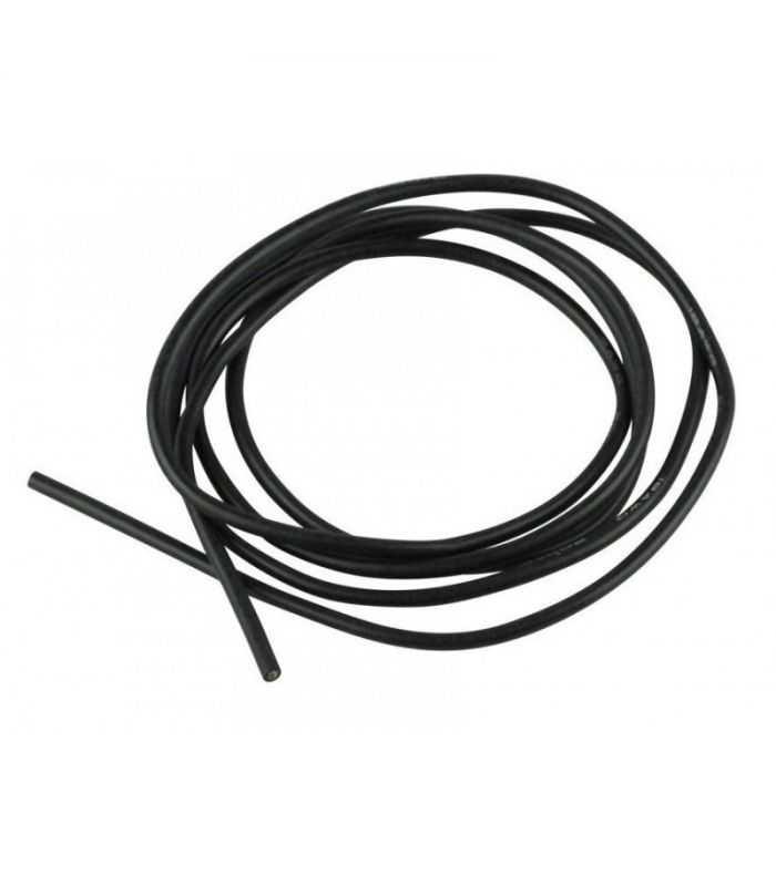 Cablu siliconic multifilar 12AWG 3.31mm2 negru 1m liniar